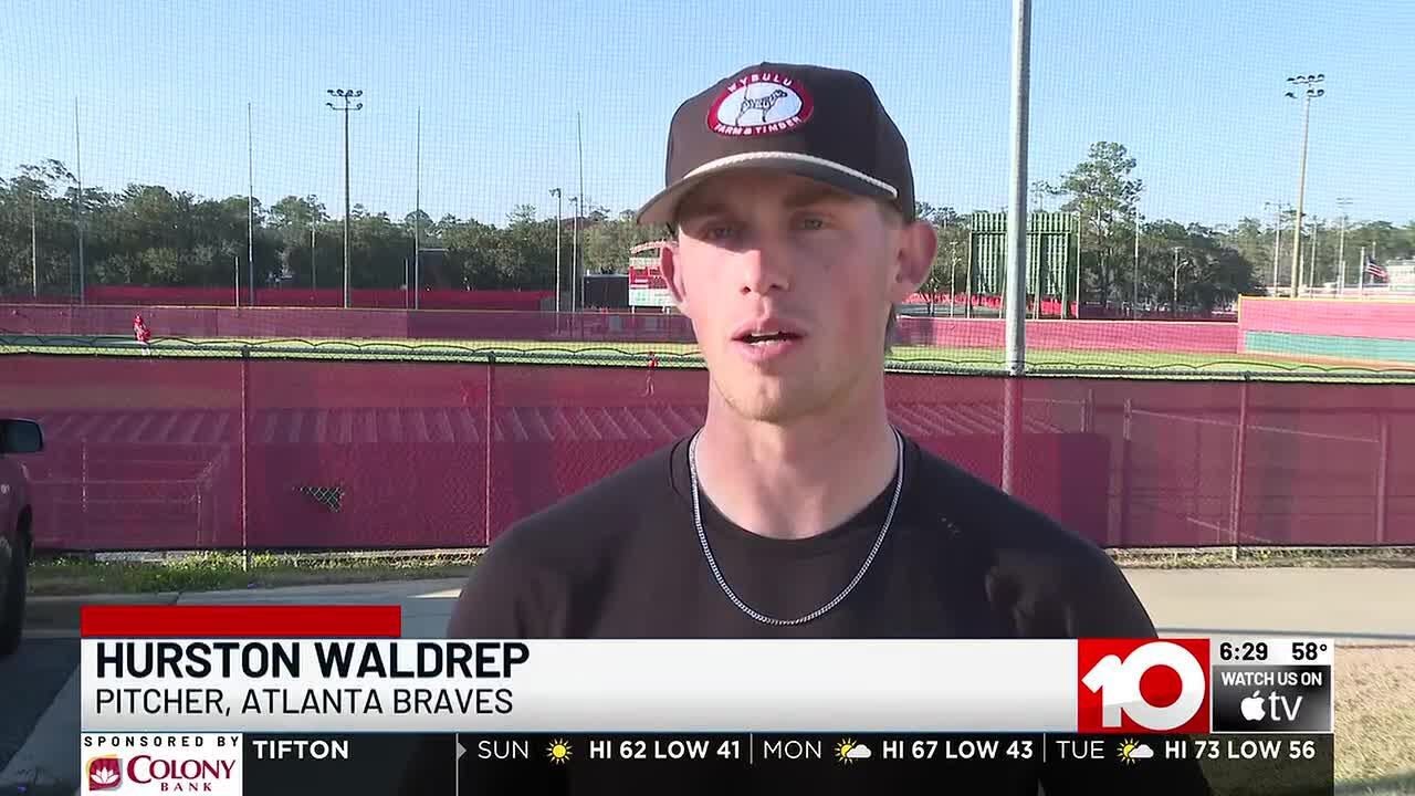 Atlanta Braves pitcher Hurston Waldrep has jersey retired at Thomasville