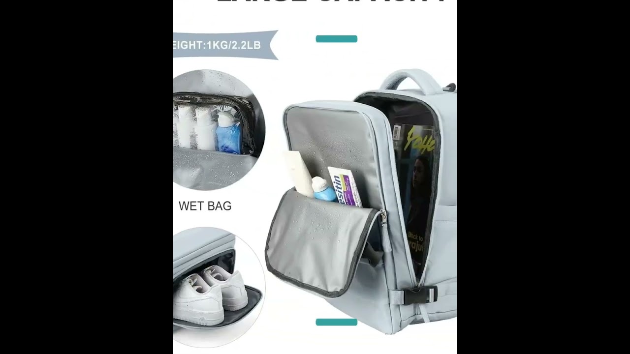 Backpack 40x20x25 Ryanair, Travel Backpack for Women Men, Personal Item Carry on Backpack, Busine...