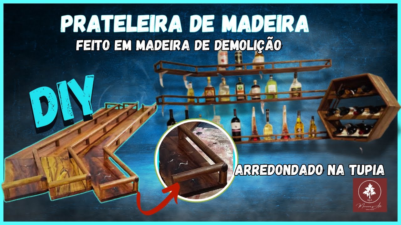 Como Fazer Prateleiras de Madeira com Cerquinha | Perfeito para Área de Festas!
