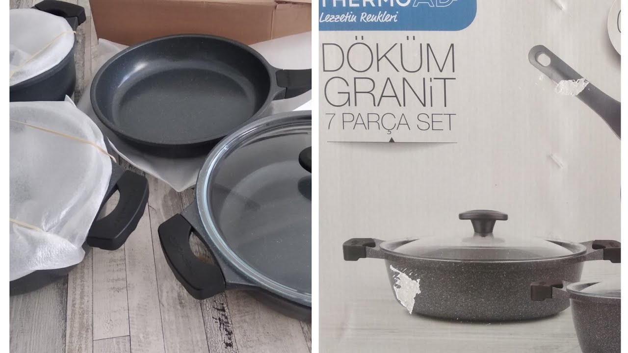 THERMO Döküm granit tava tencere seti aldım buyrun incelemeye