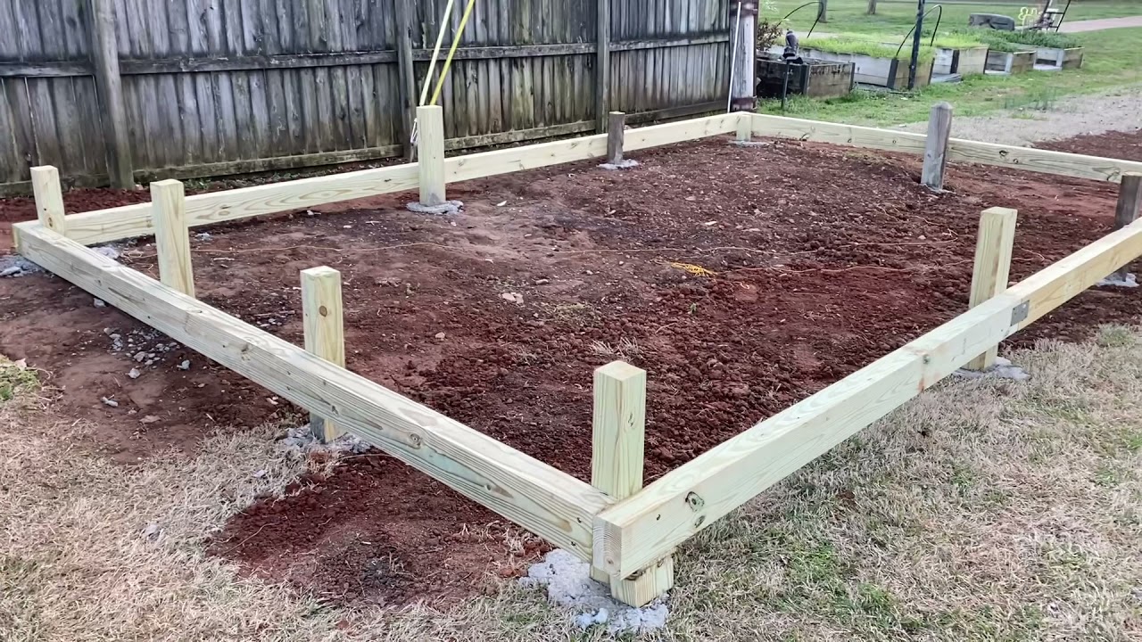 Greenhouse build base foundation video #1