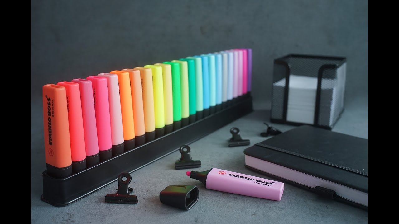 2021: STABILO BOSS ORIGINAL 50th anniversary desk set with awesome 23 colors