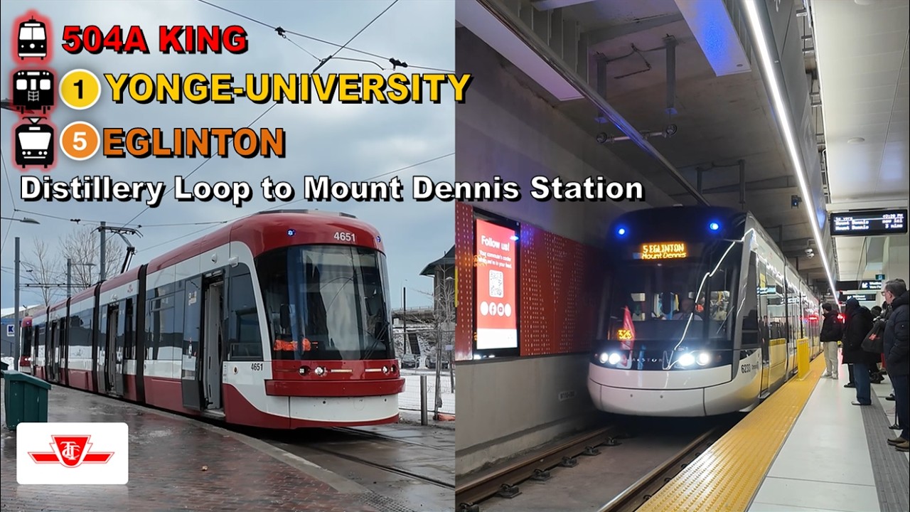 TTC POV Ride: Distillery Loop to Mount Dennis Station Via Cedarvale Station