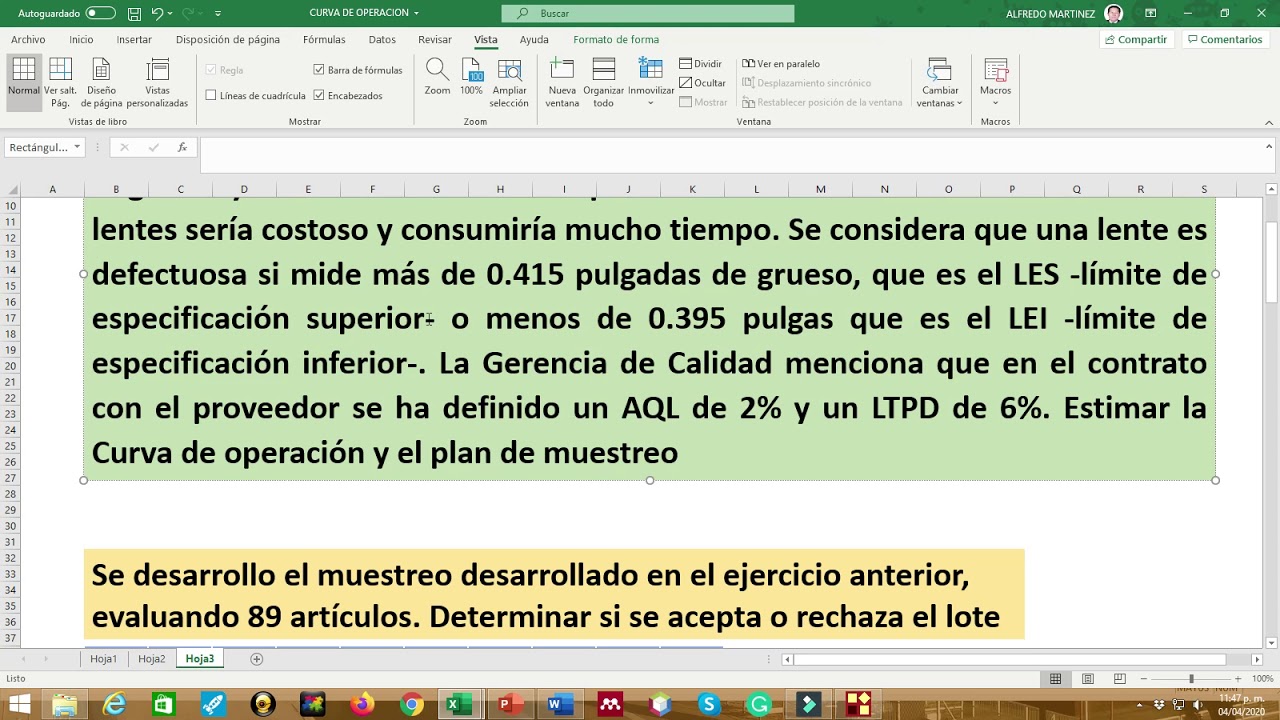 MUESTREO DE ACEPTACIÓN VARIABLES