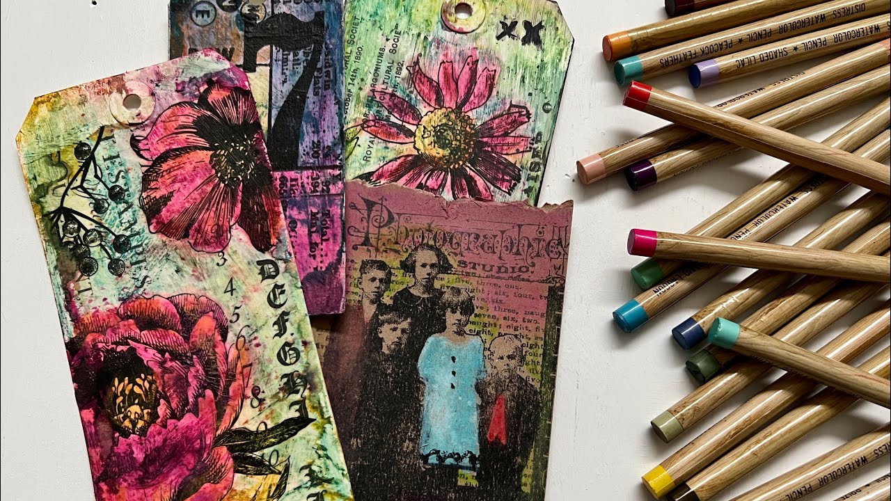 CREATIVE PLAY WITH TIM HOLTZ DISTRESS WATERCOLOR PENCILS (tutorial)