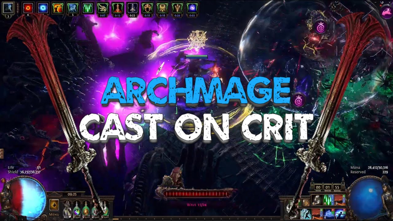 Golden Charlatan Cast on Crit Archmage Hierophant