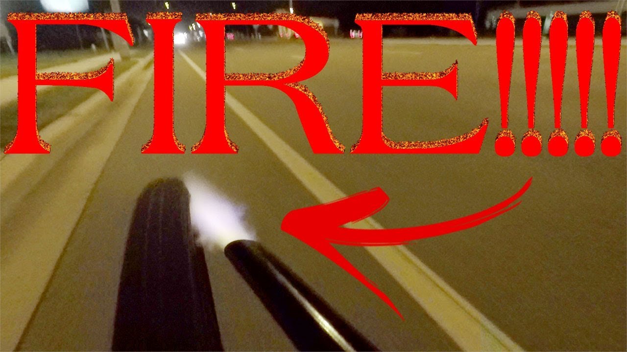 Motorized Bike Shooting Fire