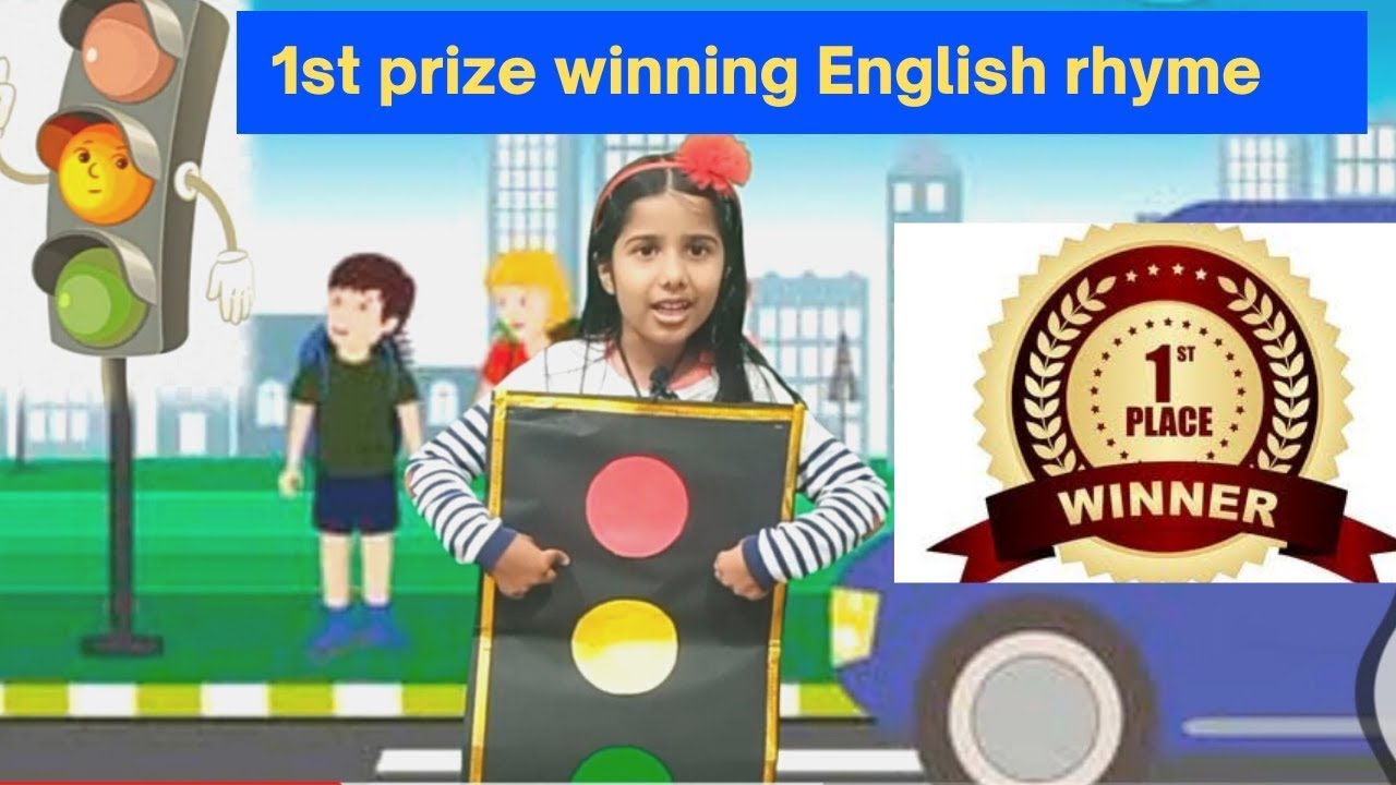 Traffic light poem | First prize winning english rhyme | English rhyme competition | Katty Punia