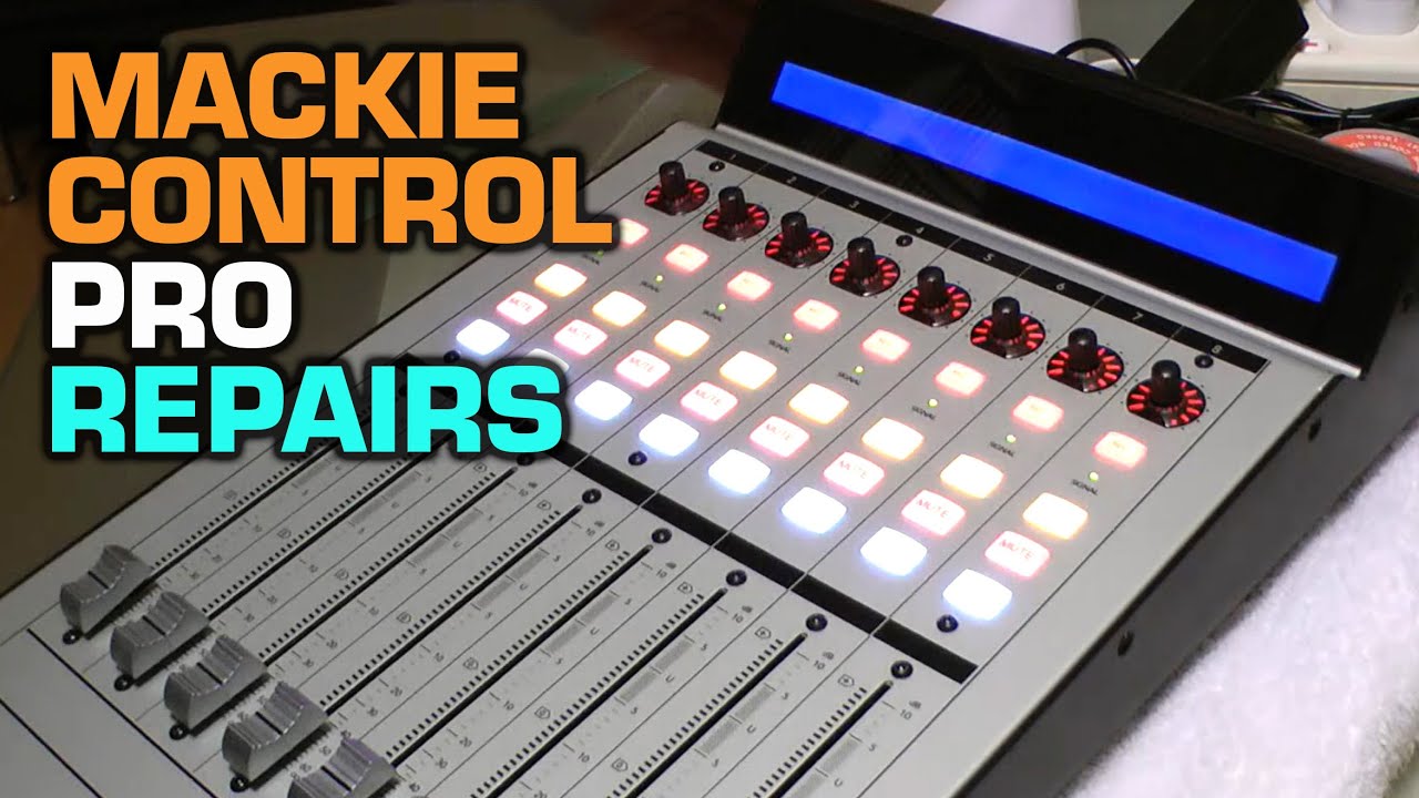 Ремонт подсветки ЖК-дисплея Mackie Control Pro, замена фейдера и обновление прошивки до 4-й версии