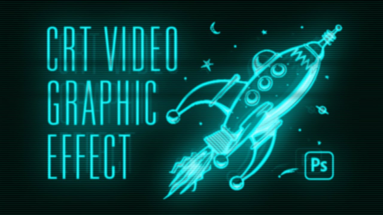 Photoshop: How to Create the CRT Video Monitor Graphic & Logo Effect.