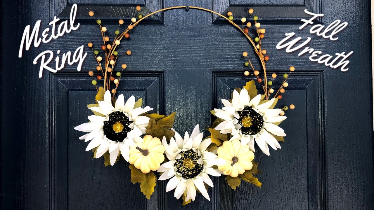 Fall Metal Ring Wreath | Fall DIY