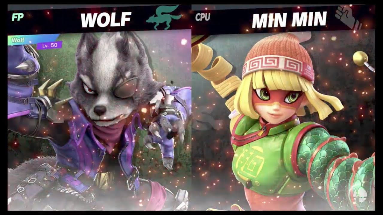 Super Smash Bros Ultimate Amiibo Fights  – Request #18487 Wolf vs Min Min