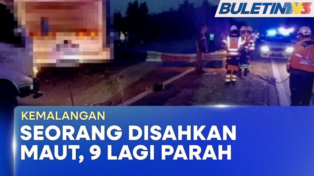 KEMALANGAN | Seorang Maut, 9 Parah Dalam Kemalangan Bas Dengan Lori