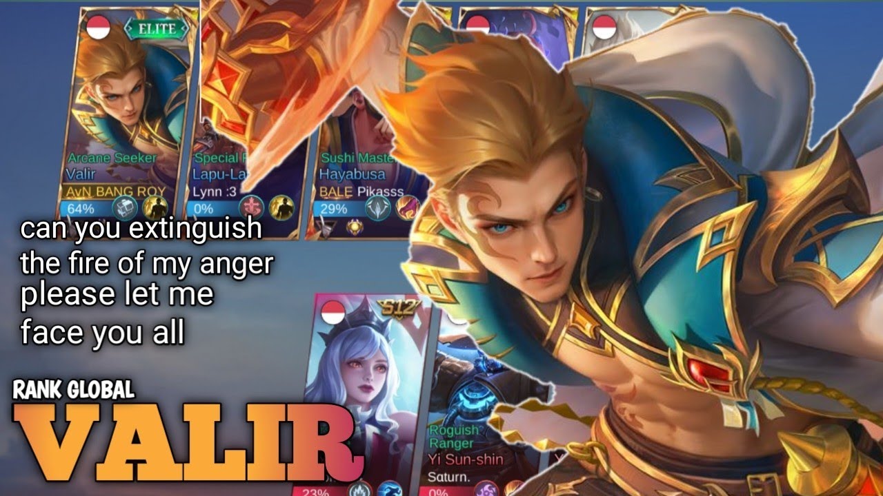Can you extinguish the fire of my anger, please let me face you all VALIR#mobilelegends #mlbb 