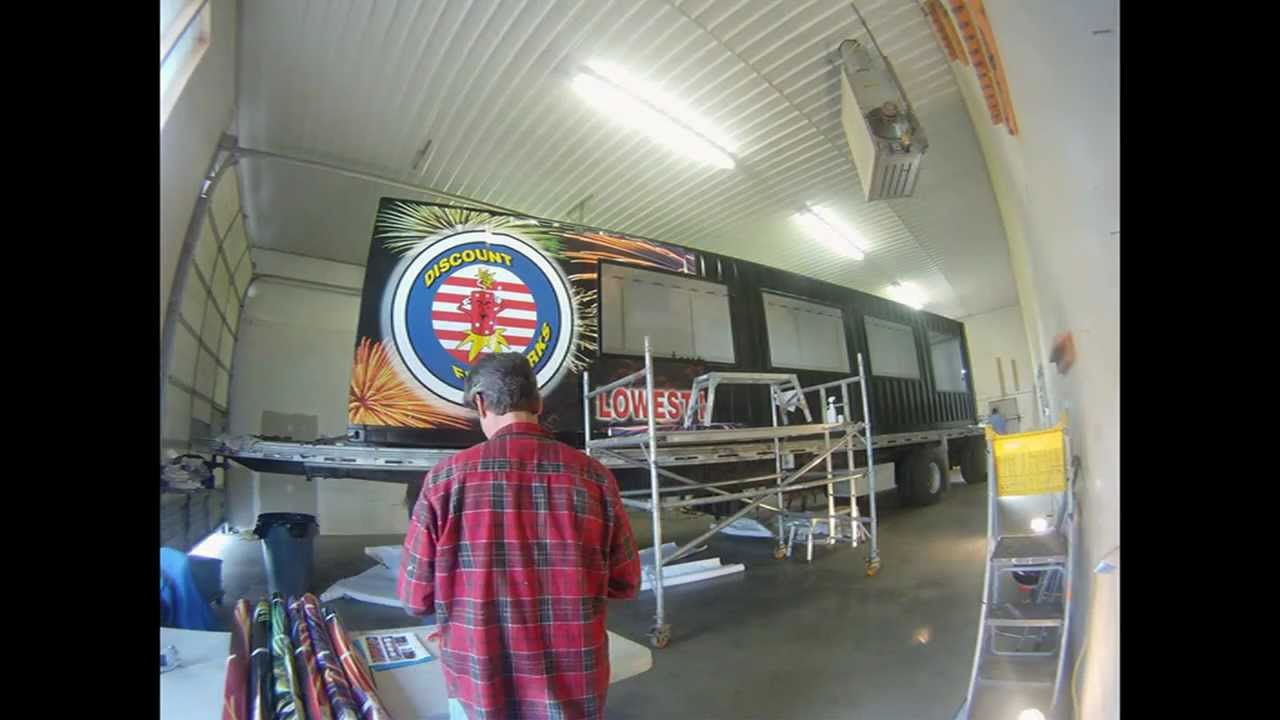 Wrapped Cargo Container  Fireworks Stand