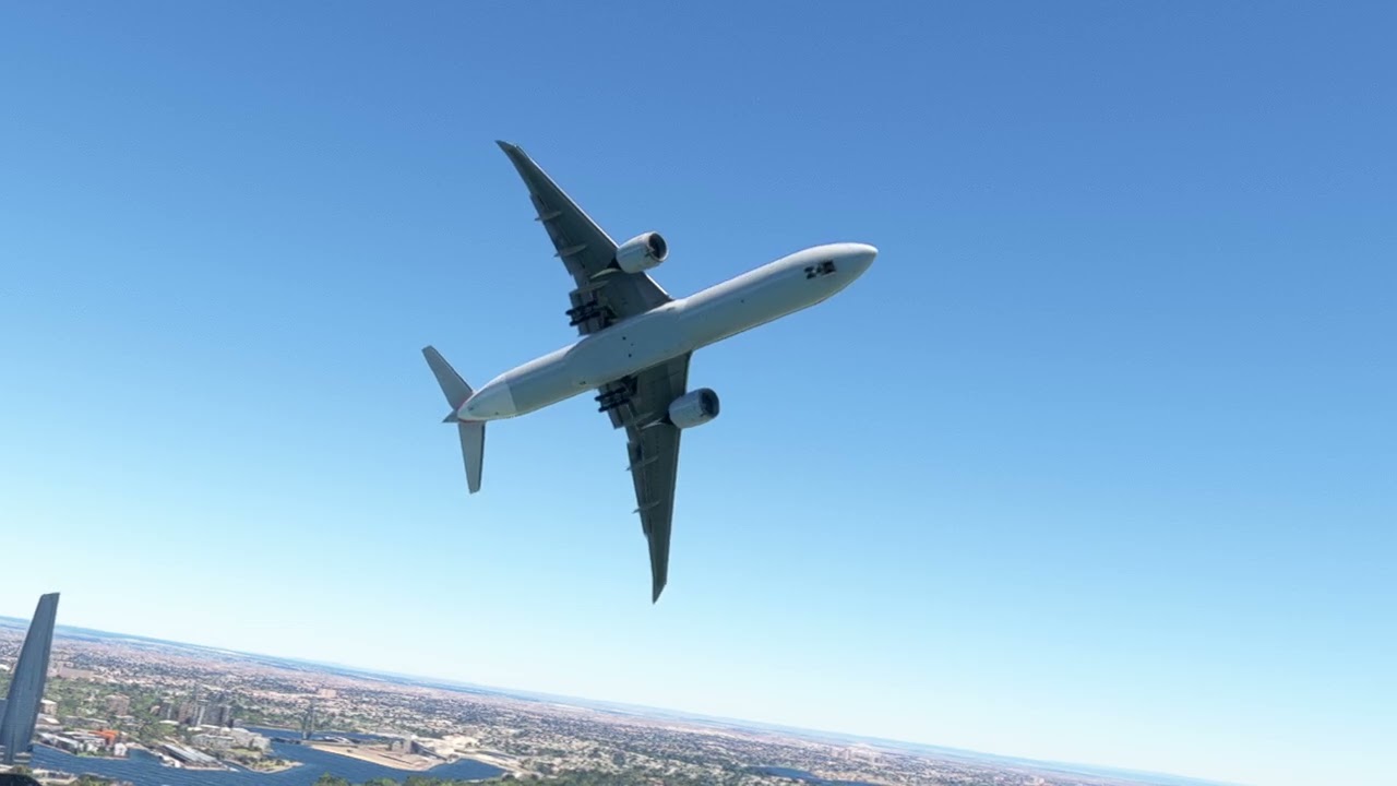 Lost control landing plane,boeing 777, Sydnei airport ! Game