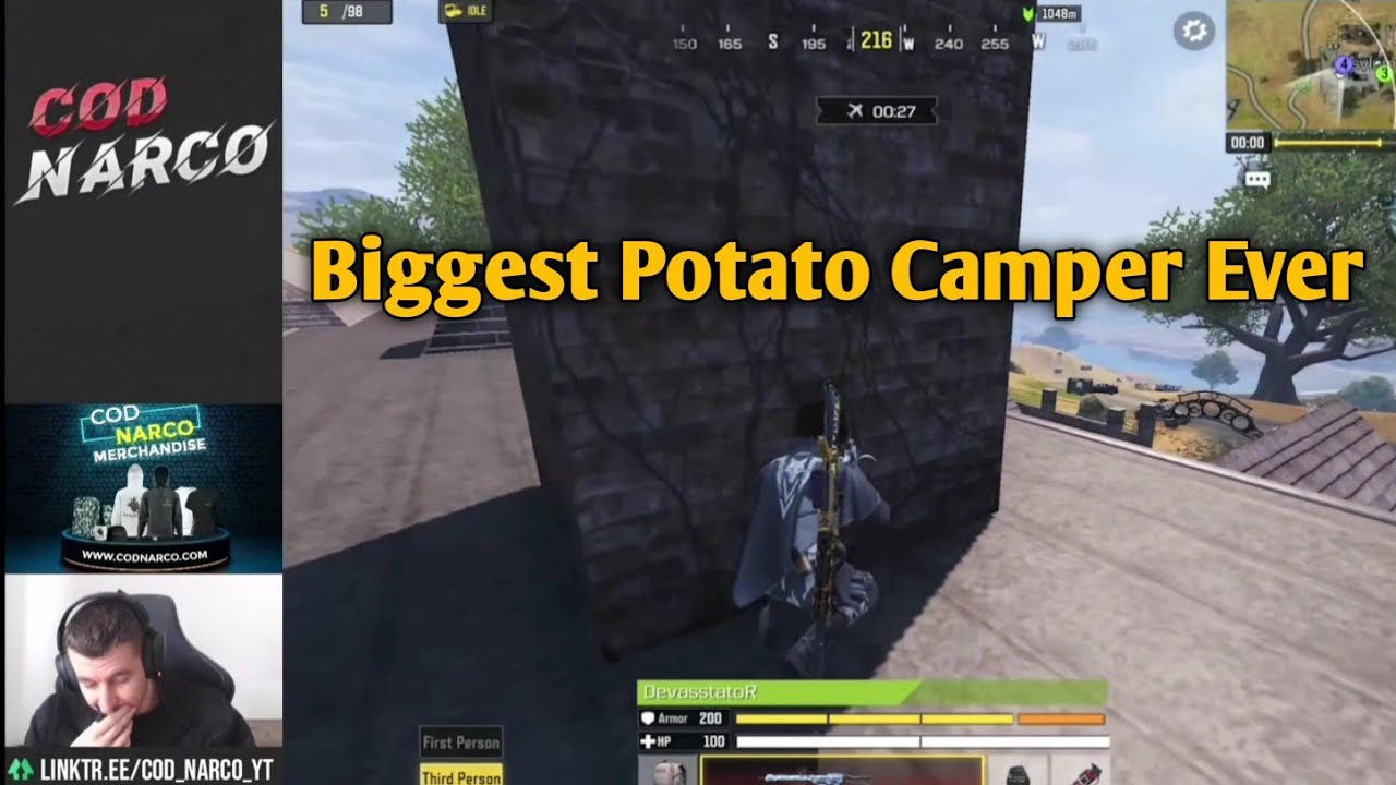 CoD Narco Spectating Biggest Potato Camper | Potato Camper With Sniper