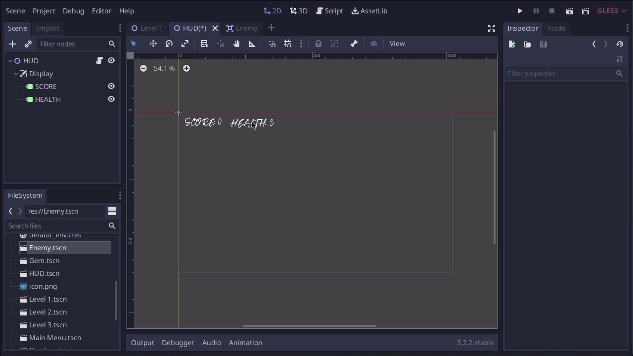 29. Adding health and enemy interaction in Godot 3.2 - Digital Student Online School