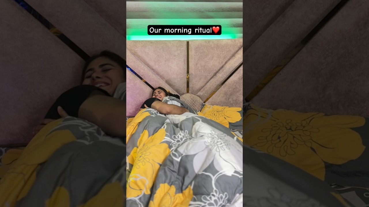Our morning ritual after marriage!❤️ 