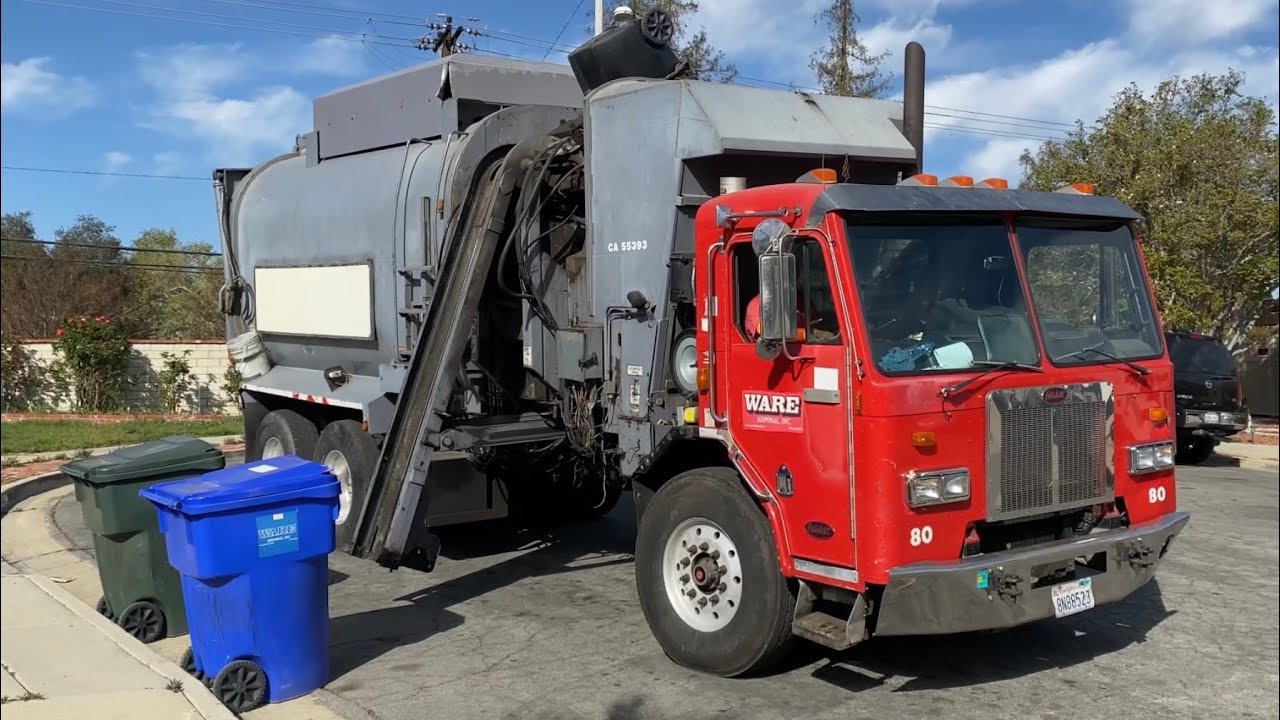 Ware Disposal Inc. Peterbilt (80) Collecting Trash