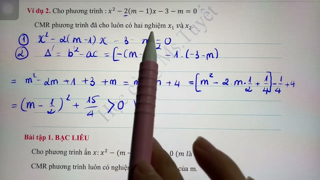 Toán 9 - Chứng minh phương trình luôn có nghiệm - có 2 nghiệm phân biệt với mọi m