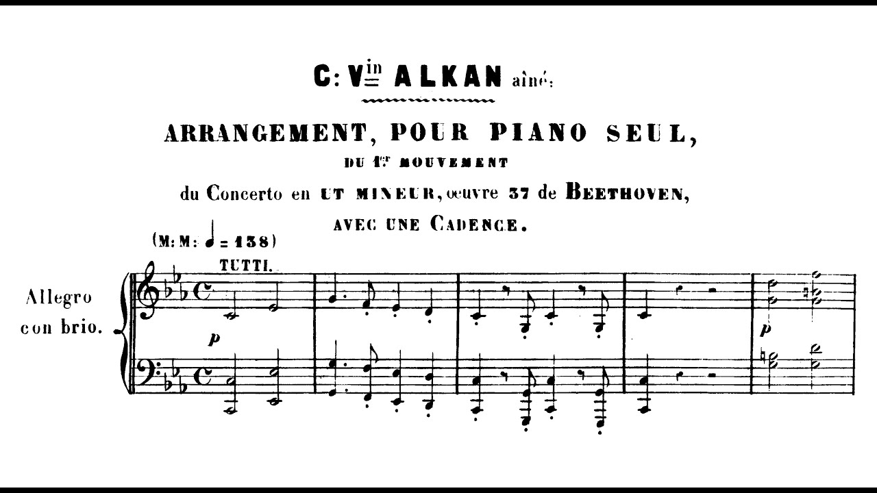 Ludwig van Beethoven - Piano Concerto No. 3: I. Allegro con brio (Arr. Charles-Valentin Alkan)