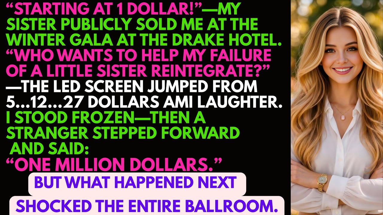 “Starting At 1 Dollar!”—My Sister Publicly Sold Me At A Gala—Then A Stranger Stepped Forward And…