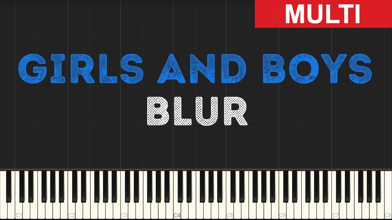 Blur - Girls and Boys (Instrumental Tutorial) [Synthesia]