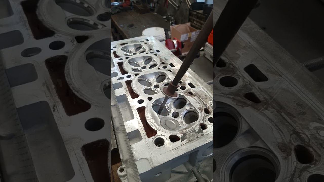 Testando assentamento de V&aacute;lvulas. Teste de veda&ccedil;&atilde;o #motor #valvula #cabe&ccedil;ote #short