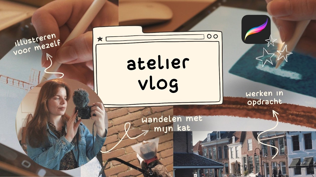 Een rustige dag in mijn atelier met mijn kat 🐈‍⬛