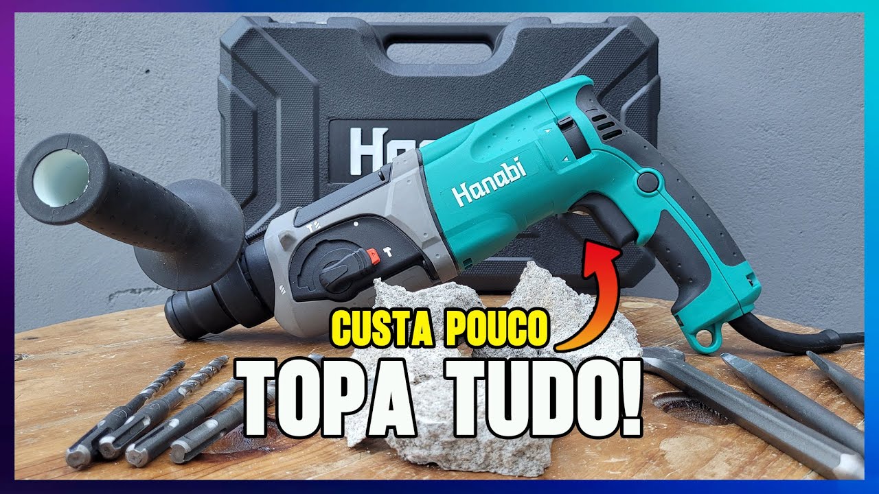 Martelete PERFURADOR ROMPEDOR Hanabi LB110-5020 é BOM? Review e teste!
