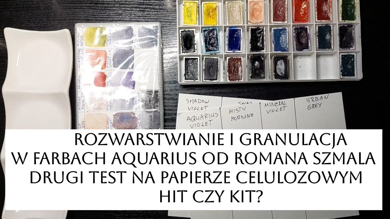 EXTRA: rozwarstwianie i granulacja farb Aquarius od Romana Szmala. Test na celulozie. HIT czy KIT?