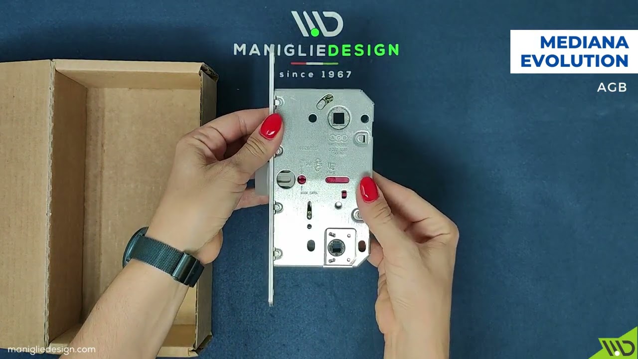 Serratura AGB Meccanica Mediana Evolution Nottolino WC - Manigliedesign.com