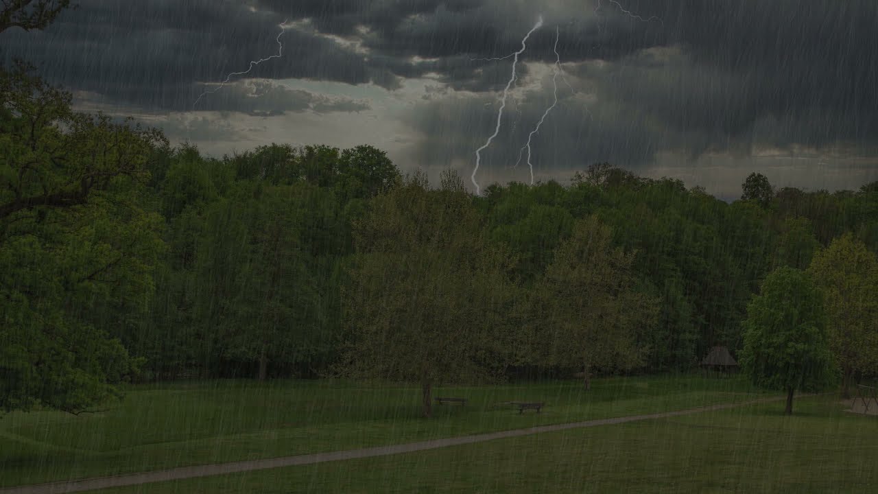 Western Ghats Thunderstorm with Heavy rain sounds | For Anxiety, Stress Sleep, Study & Relaxation
