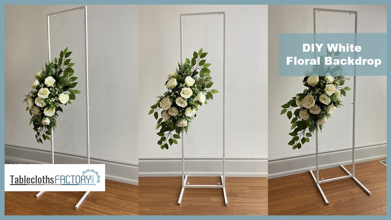DIY White Floral Backdrop | Tutorial | Tableclothsfactory.com