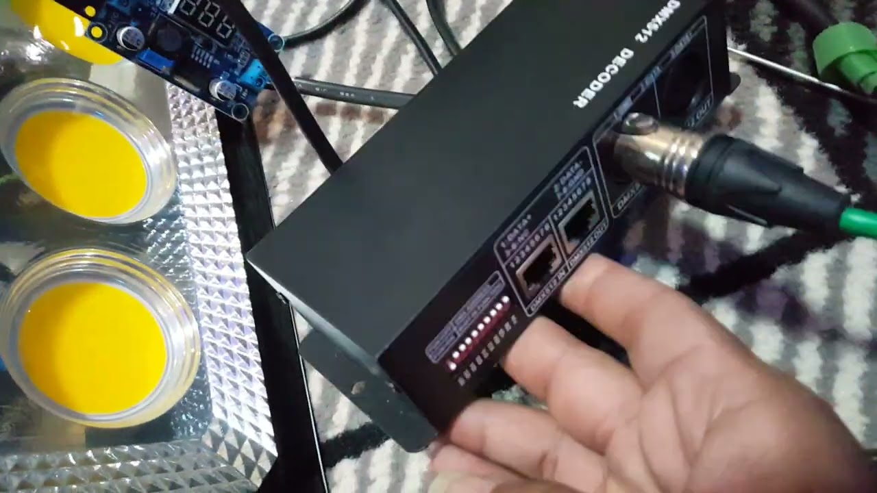 Dmx 512 decoder buat pemicu lampu apa aja dengan mixer lighting(dimer pack versi murah)