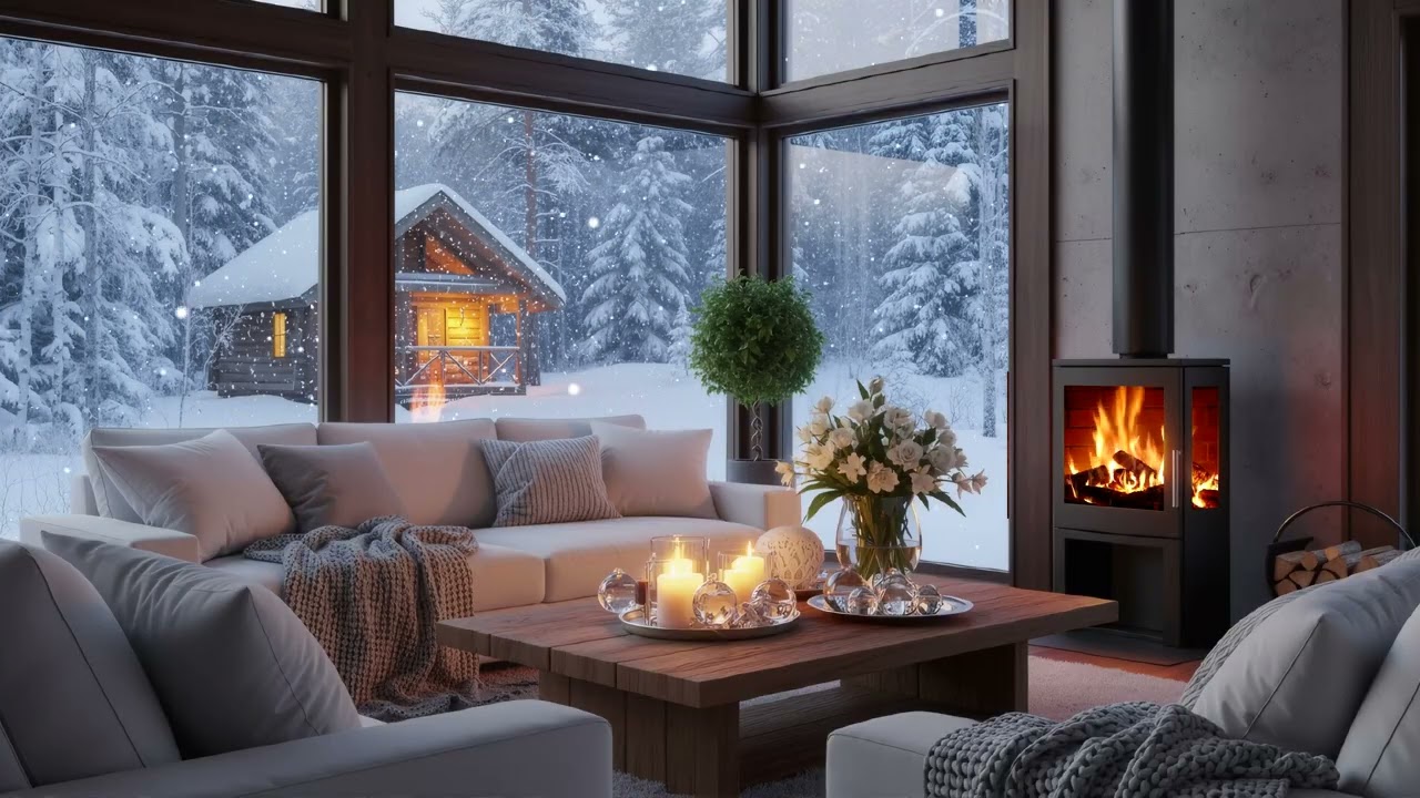 Cozy Fireplace with Relaxing Piano Music | Bedroom Ambience for Sleep