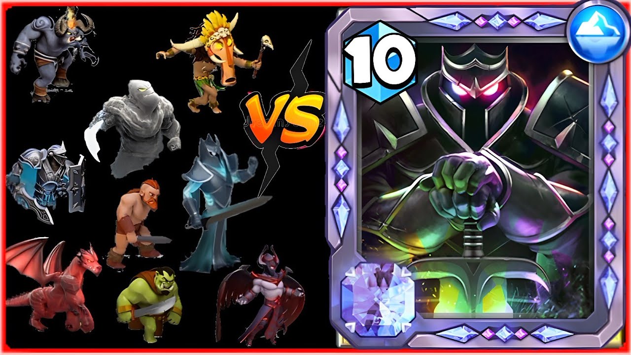 1 Vs All! Black Knight Vs All Troops Fight! Castle Crush