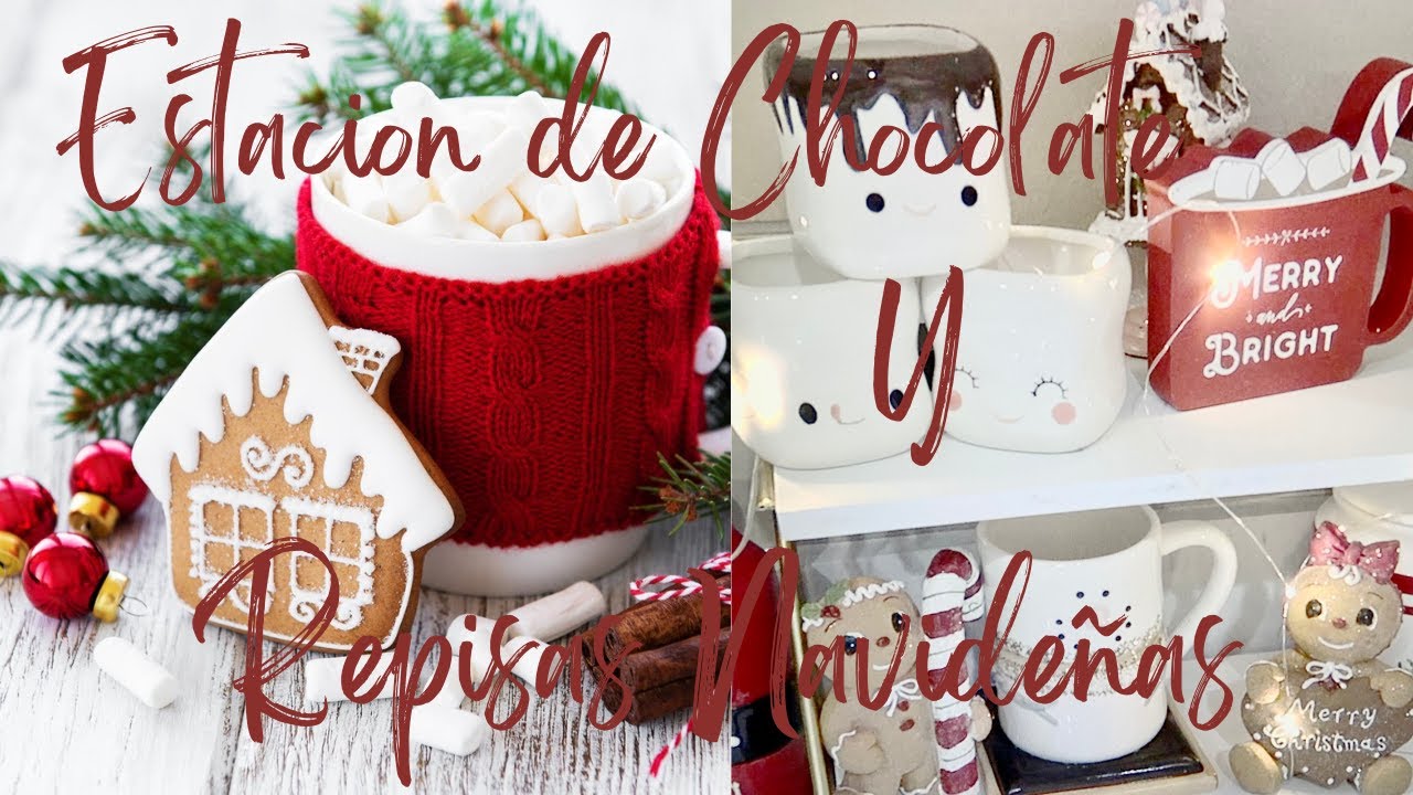 ESTACION DE CHOCOLATE  CALIENTE  Y DEORACION DE REPIZAS | CHRISTMAS HOT COCOA BAR |   HOLIDAY 2021