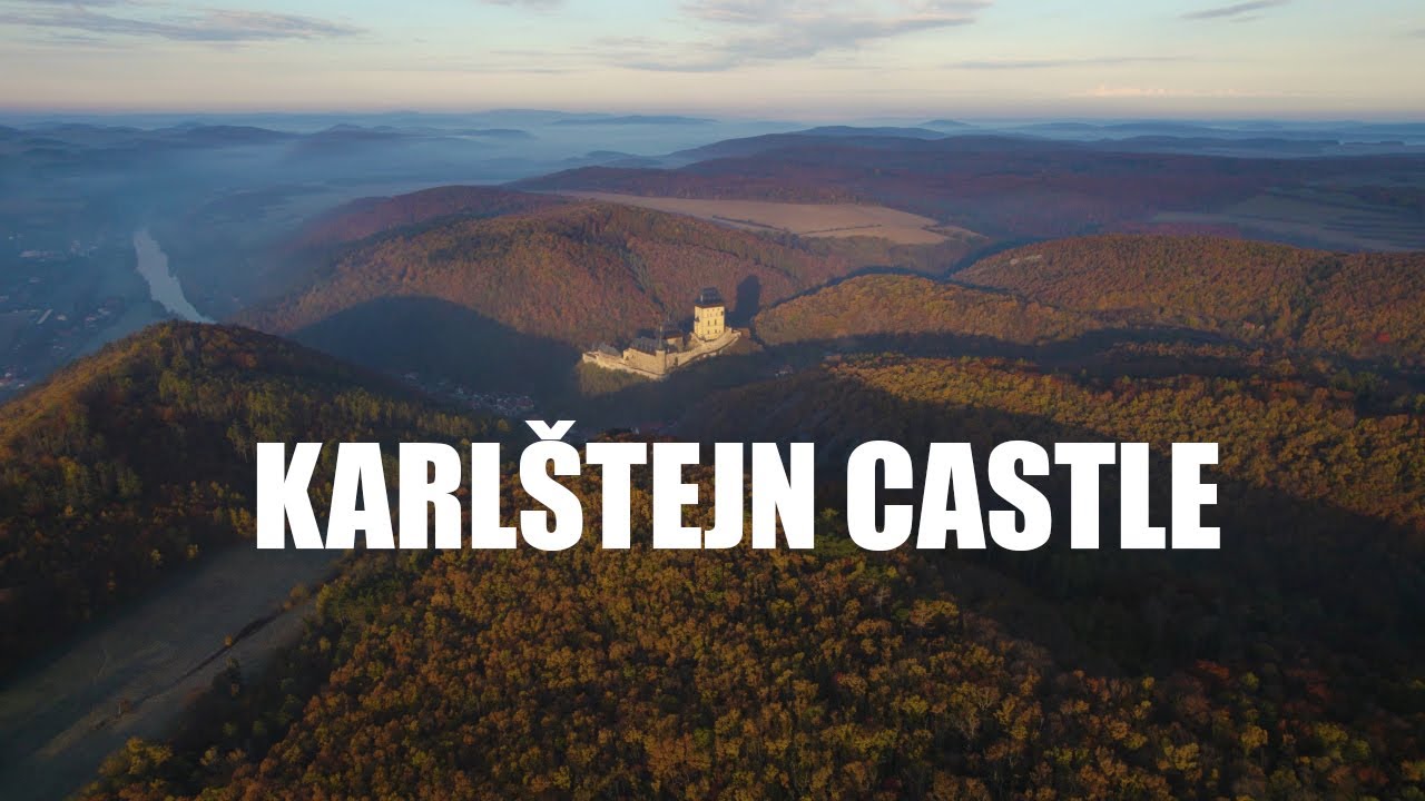 Karl&scaron;tejn Castle (Autumnal Aerial Footage)