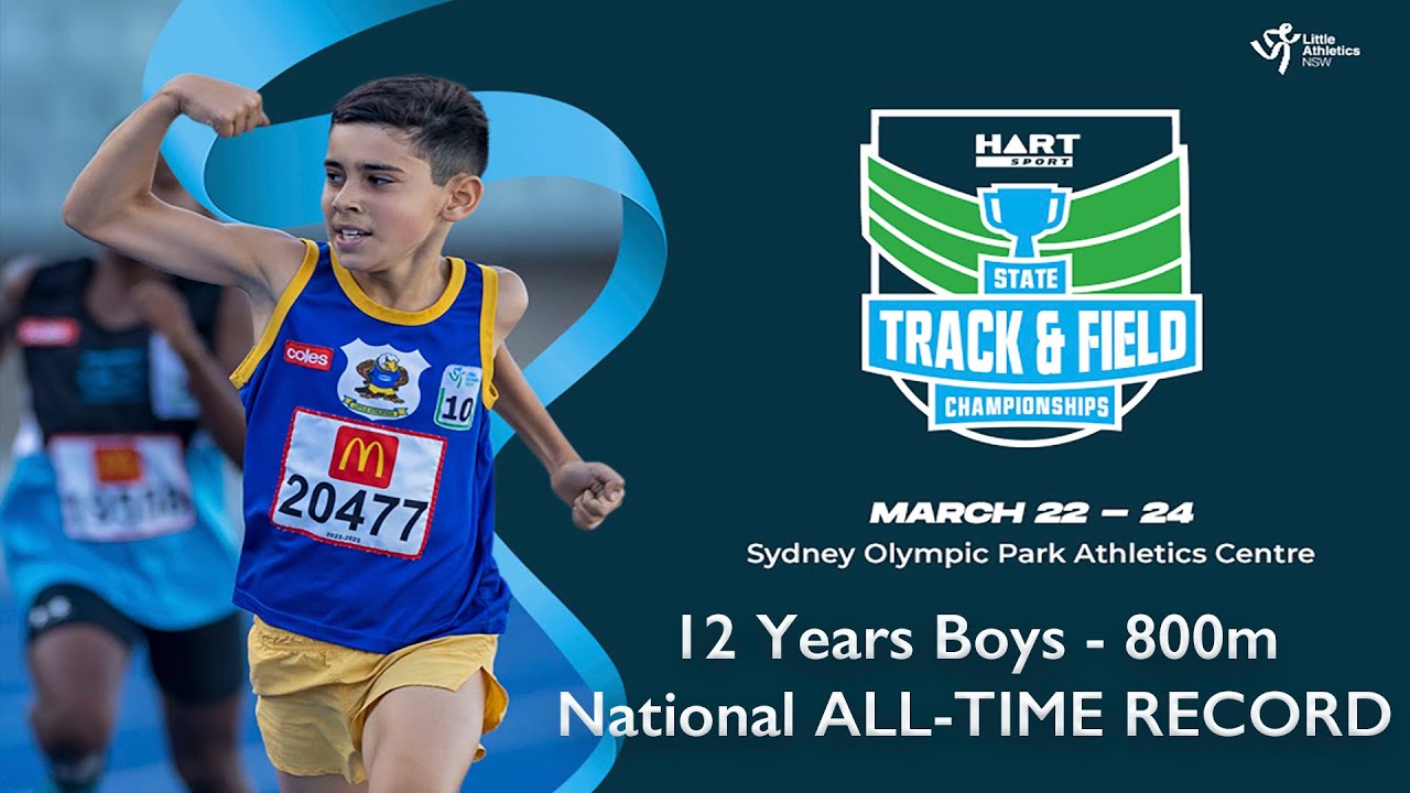 Isaac Robinson - State & National 800m record - 12 yrs Boys NSW State Little Athletics Championships