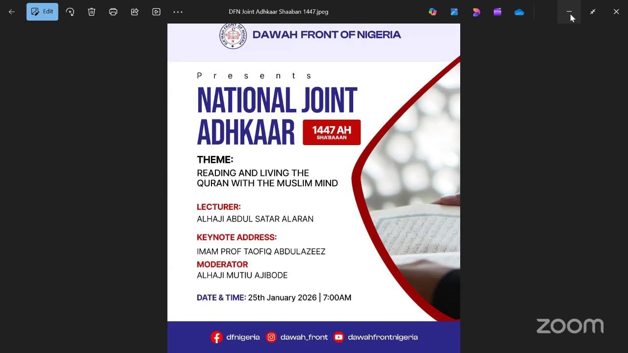 DFN Joint Adhkar - Sha'aban 1447AH