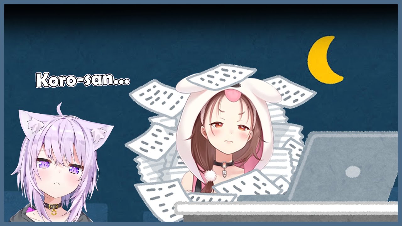 【Hololive】Korone had been busy and ended up worried Okayu ｢Eng Sub｣