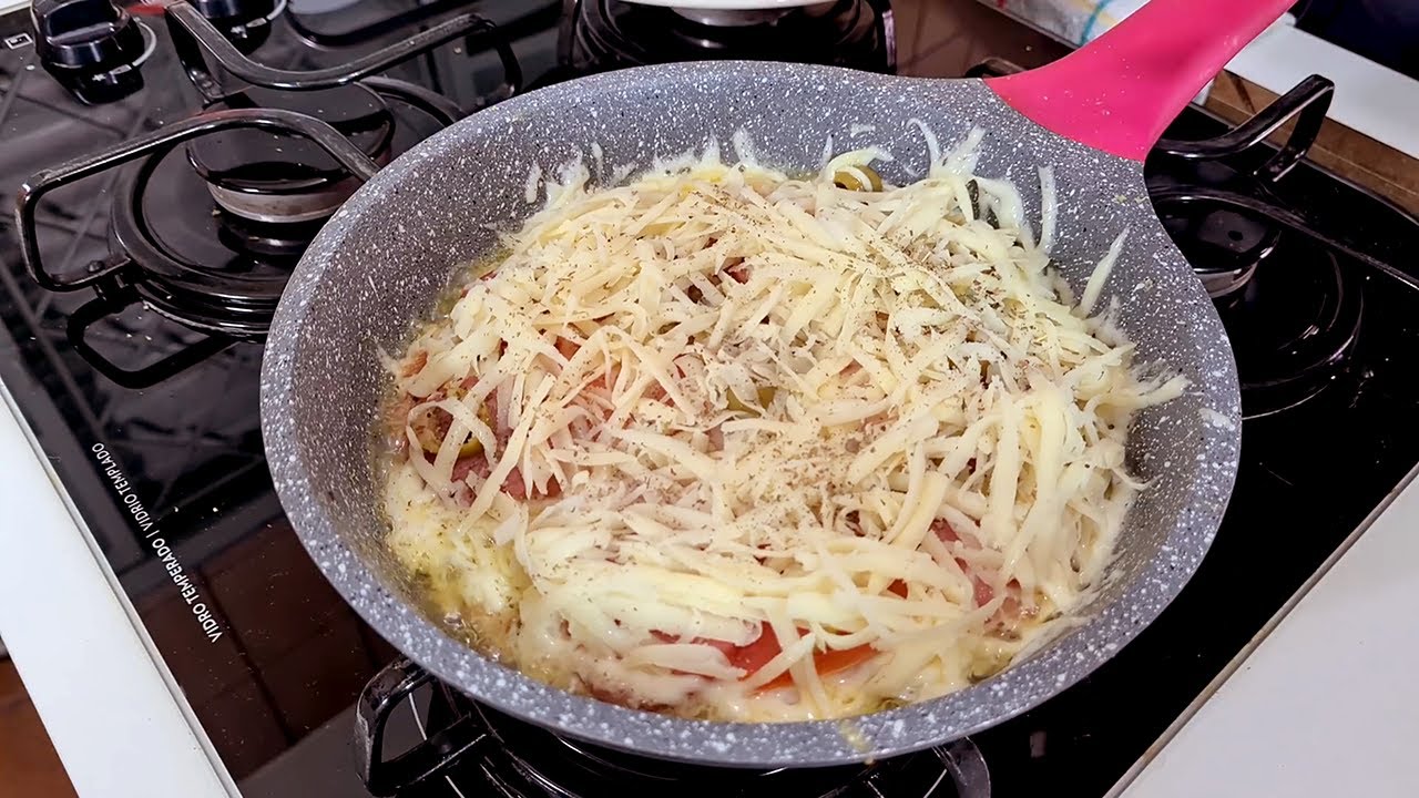 Sem tempo para fazer o almoço ? receita na frigideira com ovos