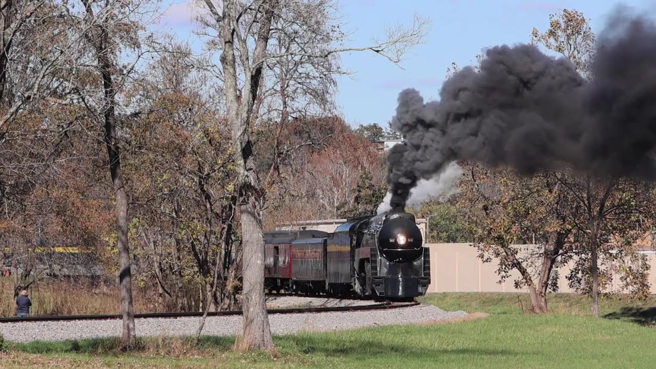 N&W J 611 - Shenandoah Valley Limited - Backing Out Of Victoria Station - Goshen, VA - Oct 24, 2025