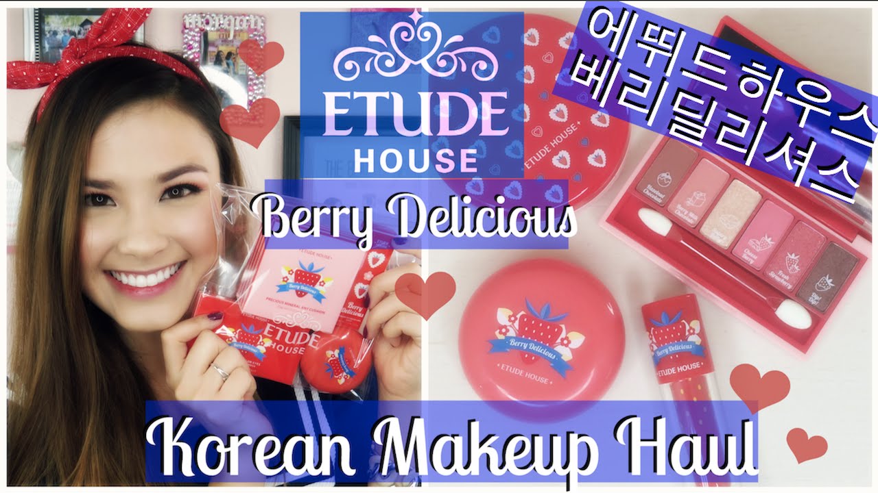 (한글자막) Etude House Berry Delicious Korean Makeup Haul! 에뛰드하우스 베리 딜리셔스 메이크업 하울