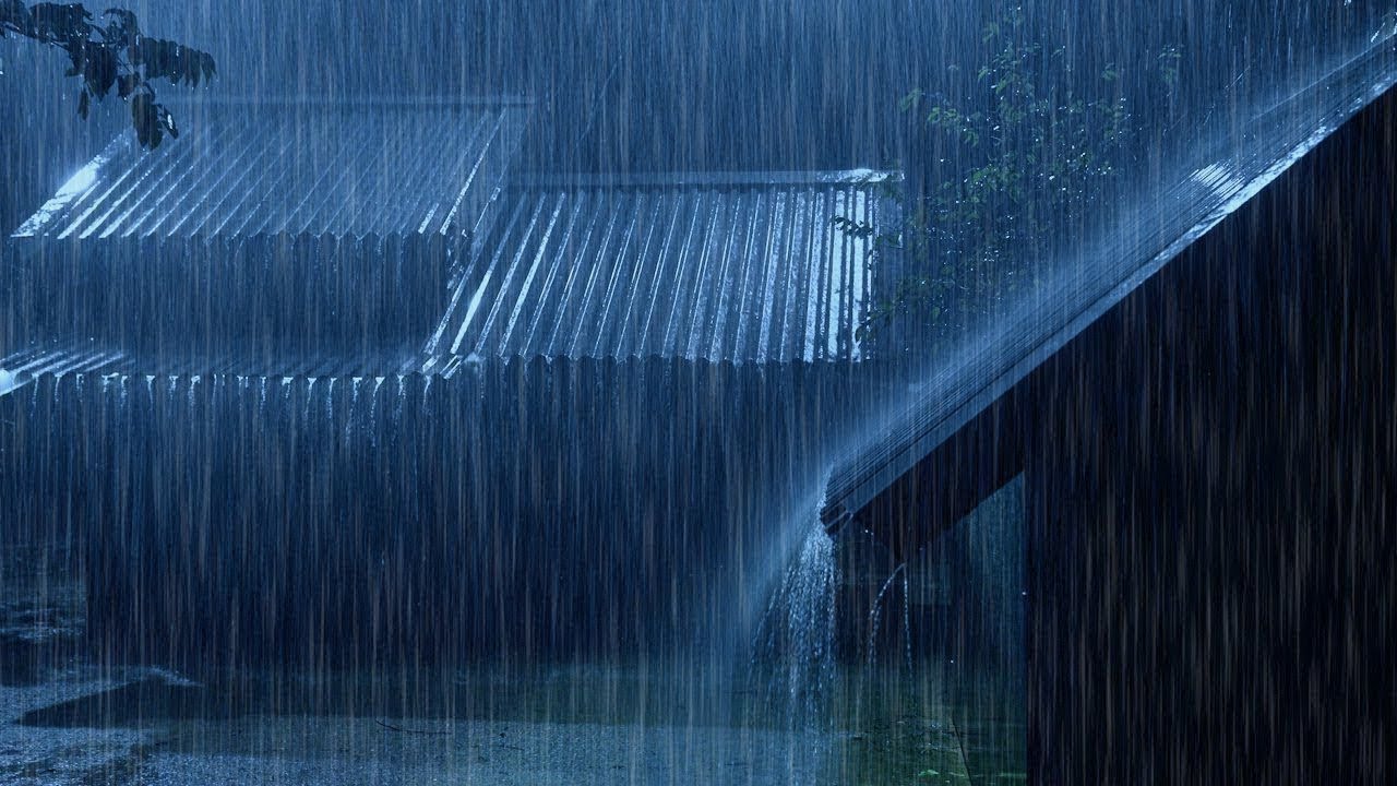 Heavy Rain on Tin Roof at Night | Deep Sleep & Relaxing Rain Sounds 🌧️