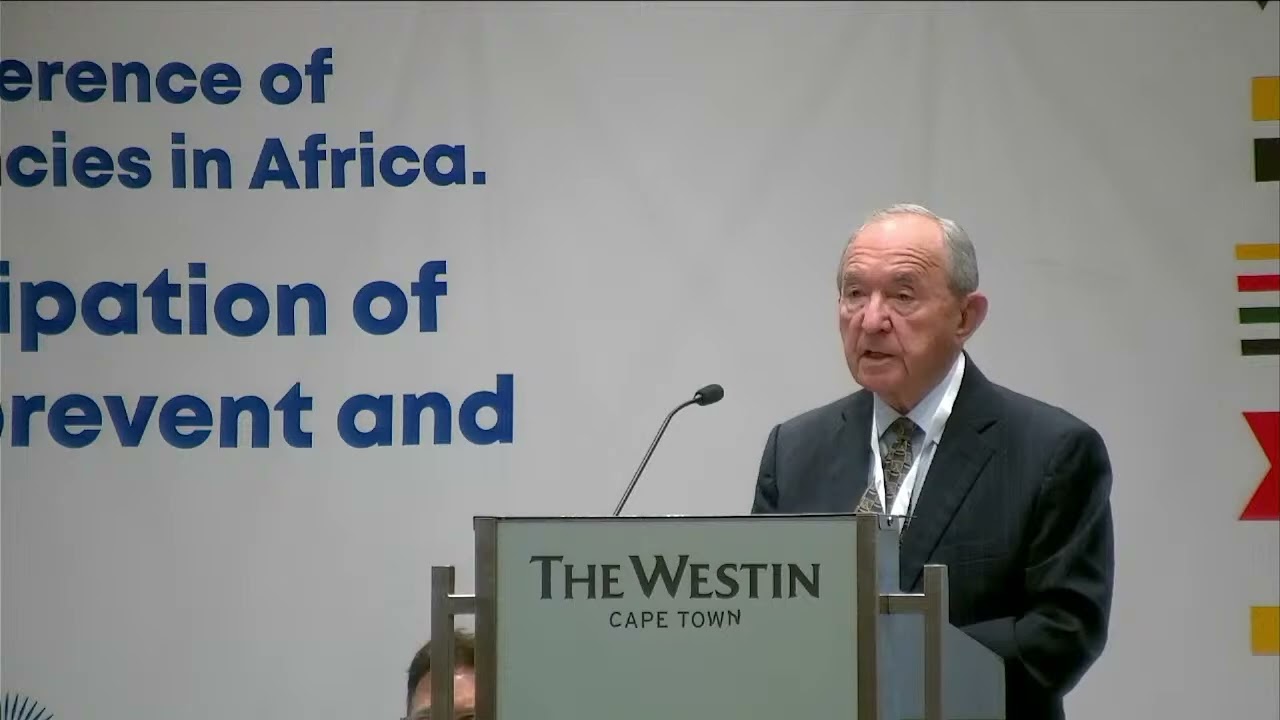 Justice Richard Goldstone addresses the 15th Commonwealth Regional Conference