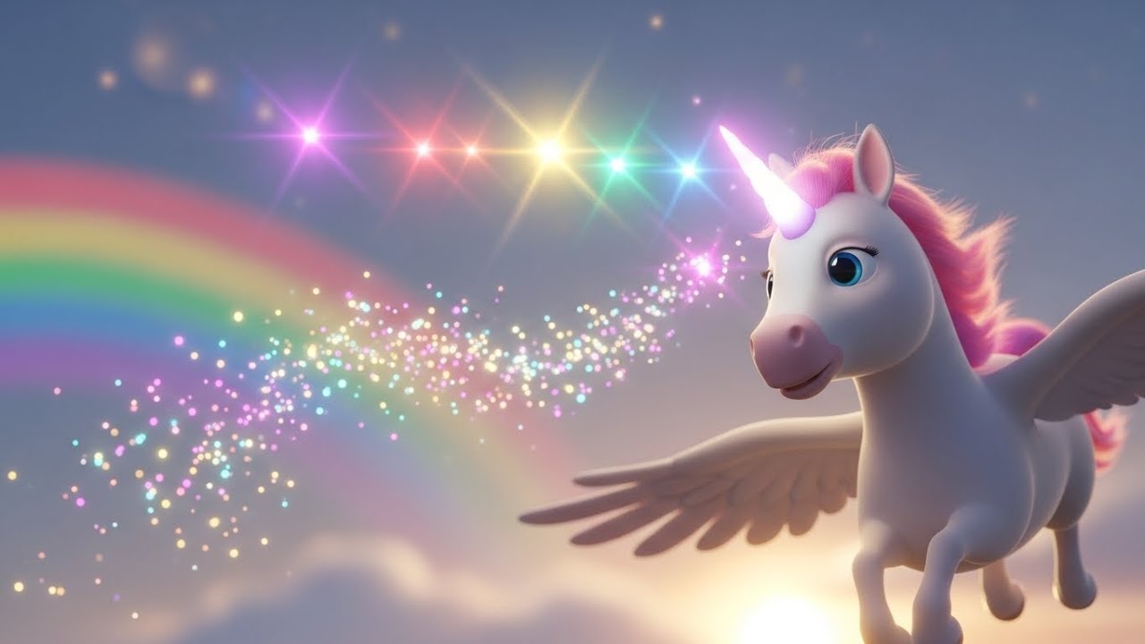 Волшебная поездка маленького единорога за радугой 🦄🌈✨ | Мультфильм для детей и сказочное приключение