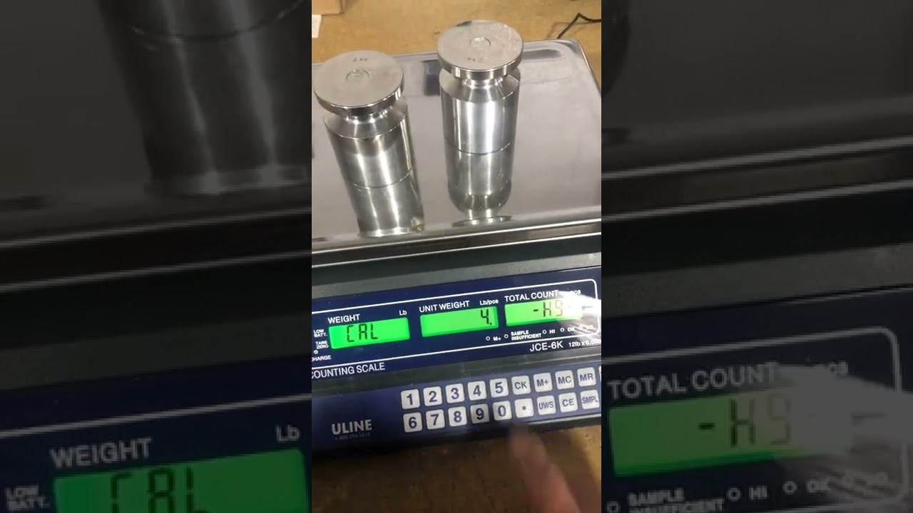 Calibration adjustment of a Uline JCE-6K